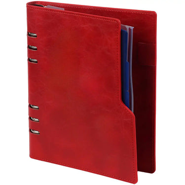 1016-16 A5 6 Ring Planner Organizer Red